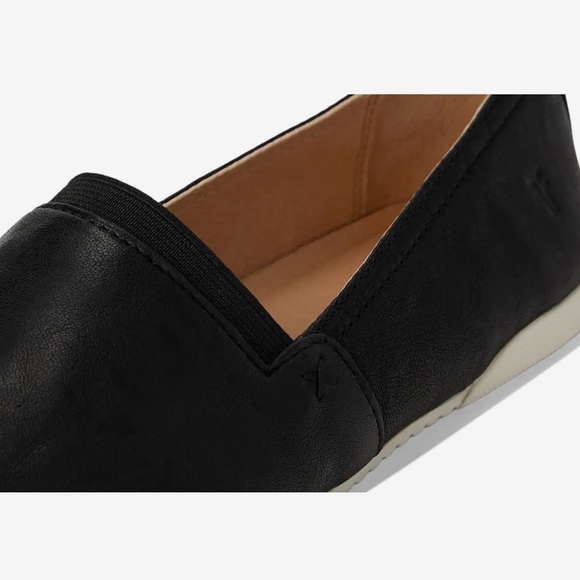 NEW FRYE MELANIE SLIP ON BLACK GENUINE LEATHER BUTTERY SOFT SNEAKERS 8.5 - Picture 9 of 13